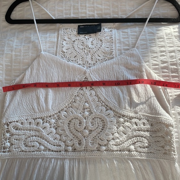 NWT - ASOS White Crochet Midi Dress - Picture 12 of 13
